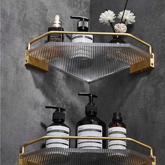 Bath Corner Shower Caddy Shelf Goldacrylic Shower Caddyshower Organizer Poshmark
